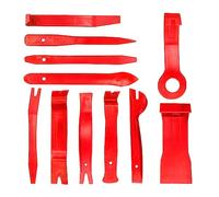 JNNJ Herramientas Kit Desmontar Coche, Herramientas De Desmontaje, Desmontadores De Plastico del Panel Frontal del Coche, para Desmontar Audio Vehículo Radio Interior Recubrimiento(Rojo)
