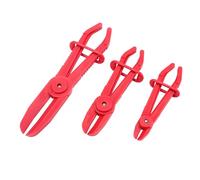 JNNJ Juego de 3 Pinzas Pinza, Flexibles para Manguera Freno, Tubos Refrigeración, Mangueras de Combustible, Abrazaderas Manguera más Flexibles, Herramientas Vehículos Accesorios Coches(Rojo)