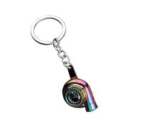 JNNJ Llavero de Metal con Turbocompresor, Llavero Modelo de Partes de Coche de La Manga Del Turbocompresor, Llavero de Coche Multicolor Pulido Turbo Accesorio de Decoración(Multicolor)