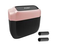 JNNJ Mini Cubo De Basura Coche, Contenedor Basura Pequeño Coche Con Tapa, Cubo Basura Para Coche Plástico Prueba Fugas, Papelera Multifuncional Para El Asiento Delantero Trasero Coches(Rosa)