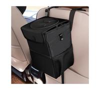 JNNJ Papelera Coche, Papelera Auto Con Tapa, Almacenamiento Impermeable Tela Oxford Plegable Contenedor Basura Automóvil, Universal