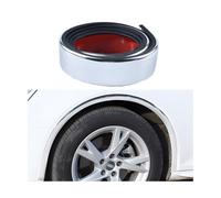 JNNJ Protección Cejas Arco Rueda De Coche, Universal Goma Protección Coche Anti Colisión Tiras Molduras Guardabarros Trim, Protector Bengalas Guardabarros Almohadilla Goma Antiarañazos(Plata)