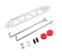 JNNJ Soporte Aluminio Para Bateria Coche, Soporte Montaje Batería Universal Aleación Aluminio, Soporte Aluminio Anodizado Para Baterías Automóviles, Para Correa Amarre Batería Del Coche(Plata)