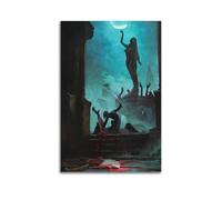 JNNJMN Póster decorativo de caza y pesadillas, 4 videojuegos, pintura decorativa en lienzo, póster de pared e imagen artística moderna para decoración de dormitorio familiar, 12 x 18 pulgadas (30 x 45