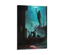 JNNJMN Póster decorativo de caza y pesadillas, 4 videojuegos, pintura en lienzo, póster de pared e imagen artística moderna para decoración de dormitorio familiar, 20 x 30 cm