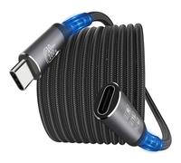 Jnoheefye Cable de extensión USB C de 20 pies, transferencia de datos de 10 Gbps, carga rápida de 100 W, soporte de video 4K, compatible con MacBook Air M2 Pro, iPad Pro, iPhone serie 16 y más