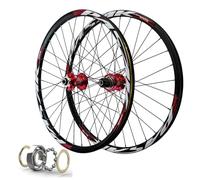 JNPGVTCD Juego de Ruedas MTB de 26 Pulgadas con Freno de Disco, llanta de Bicicleta de montaña de 32 radios, 27,5/29 Pulgadas, bujes de rodamiento sellados QR para Rueda Delantera y Trasera