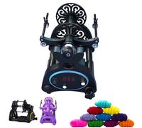 JNPGVTCD Kit de Rotor de Gasa eléctrica, Rueda giratoria para Hilo para el hogar, con Pantalla de números, Interruptor de pie, 3 Ejes de Alambre, máquinas de Enrollado de Hilo pequeñas, AVA