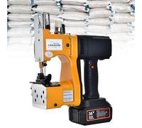 JNPGVTCD Máquina de Coser Bolsas portátil, máquina de Coser portátil, selladora Industrial inalámbrica para arroz con batería Recargable de 2000 mAh, secante automático, 1 batería