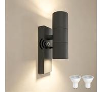 JNR Aplique pared Exterior Con sensor de luz, dusk to dawn, Antracita