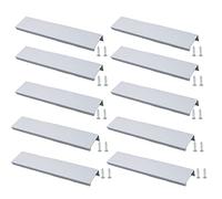 JNRFTY 10 Piezas Tiradores Para Cocina Negro Tiradores Armarios,Manijas de Cajón de Estilo Moderno Con Tornillos Para gabinetes, Cajones, Zapateros, Mesitas de Noche-Largo total 300MM,Plata