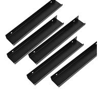 JNRFTY 5 Piezas Tiradores Para Cocina Negro Tiradores Armarios,Manijas de Cajón de Estilo Moderno Con Tornillos Para gabinetes, Cajones, Zapateros, Mesitas de Noche-Largo total 500MM,Negro