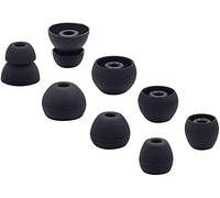 JNSA 8 almohadillas de silicona compatibles con New Beat s Flex, 4 pares de almohadillas de repuesto para auriculares inalámbricos Beat s Flex, color negro (BtsFlex)