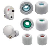 JNSA Almohadillas de repuesto para auriculares de espuma viscoelástica para oídos, compatibles con Sony WF-1000XM4 WF-1000XM3, compatibles con auriculares, 3 pares, plateado (FoamXM4S3P)