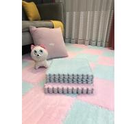 JNTFNE 10 alfombrillas de espuma fáciles de limpiar, suaves y mullidas, para actividades comerciales y decoración del hogar (blanco + negro)