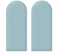 JNTFNE 2 paneles de pared tapizados, cabecero de despegar y pegar, pegatinas de pared 3D anticolisión, cabecero de cama para niños, acolchado de pared para dormitorio y sala de juegos (color: azul