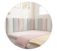 JNTFNE Cabecero de despegar y pegar, cabecero montado en la pared, tamaño Queen/King, paneles de pared autoadhesivos 3D para dormitorio, cama (rosa claro, 240 x 50 cm)