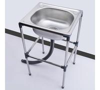 JNTFNE Fregadero Comercial de Acero Inoxidable para Restaurante, Independiente, de un Solo Seno, para Garaje, Cocina, lavadero o Exterior (42 * 37 Pulgadas, 75 cm).