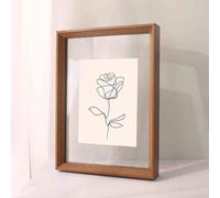 JNTFNE Marco de Fotos de Doble Cristal, Transparente, Flotante, de Madera A4, para Lienzo, Transparente, a Prueba de Polvo, A3, A4, para Fotos, Obras de Arte y pósteres.