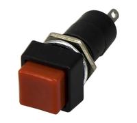 JNURGWLYH Lote de 100 pulsadores PBS-12B de 12 mm con botón pulsador Cuadrado de reinicio y Apagado SPST.(Rot)