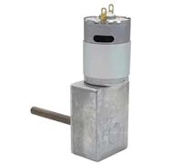 JNURGWLYH Motor de CC con Engranaje helicoidal 385, 12 V, Alta torsión, Reductor de ángulo Recto, autoblocante, Reversible, Ajustable, Eje roscado M6×50(Motor Only,41R-12V)
