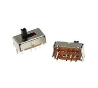 JNURGWLYH Piezas de Repuesto Micro Interruptor 10PCS SS23D07 8 Pins 3 Posiciones 2P3T Interruptor de Palanca Doble Interruptor Deslizante Vertical Longitud de la manija 5MM Soporte