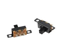JNURGWLYH Piezas de Repuesto Micro Interruptor 20 Piezas 3 Pines de Soldadura On-On 2 Posiciones 1P2T SPDT Panel Interruptor Deslizante SS12F55