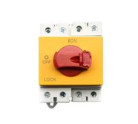 JNURGWLYH Seccionador de Interruptor rotatorio con manija giratoria for Sistema Solar, 4P PV, CC, 1000 V, 32 A, con riel DIN(600V)