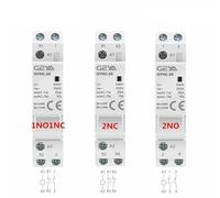 JNVFTCUX Contactor de CA Modular for el hogar montado en Riel DIN for casa Inteligente Hotel AC220V 2P 16A 20A 25A 2NC 2NO 1NO1NC 50/60Hz(2P 25A 1NO1NC)