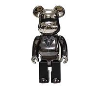 JNVHFGT 1000% Oso violento Bloques de construcción Oso 70 cm/27,6 Pulgadas Figurines Hecho a Mano Coleccionable Juguete for Regalo decoración de Moda Vitrina Escultura Estatua(Silver)