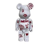 JNVHFGT Bearbrick, 400% 28 cm Bloques de construcción Oso decoración de Mesa for el hogar estatuilla de Vitrina Estatuas