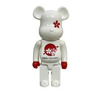 JNVHFGT Figurines,28cm/11in Bloques de construcción de osos violentos Oso 400% Figura decorativa hecha a mano Un artículo de colección for amantes de los juguetes Regalo de cumpleaños for niños(White)