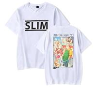 JNYEHSUI Manga Corta Anime Sakamoto Days De Algodón con Cuello Redondo Imprimir Patrón Camiseta para Hombre Y Mujer Cosplay Casual Unisex De Estudiante Camiseta Street Trend Harajuku Top-Black||XS