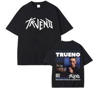 JNYEHSUI para Mujeres Manga Corta Cantante Trueno De Algodón con Cuello Redondo Imprimir Camiseta Casual Unisex De Estudiante Camiseta Street Trend Harajuku Top para Hombre Y Mujer Cosplay-Black||XS