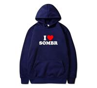 JNYEHSUI Sudadera con Capucha Chicos Oversize Suelta Moda Amantes Streetwear Casual Estilo Hip Hop Sudadera con Capucha Cantante Sombr Imprimir Patrones Manga Larga-Navy Blue||x_l