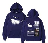 JNYEHSUI Sudadera con Capucha Chicos Oversize Suelta Moda Amantes Streetwear Casual Estilo Hip Hop Sudadera con Capucha Cantante Ken Carson Imprimir Patrones Manga Larga-Navy Blue||XX_l