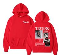 JNYEHSUI Sudadera con Capucha para Hombres Rapper Trueno Imprimir Patrones Manga Larga Casual Estilo Hip Hop Sudadera con Capucha Oversize Suelta Moda Amantes Streetwear-Red||4X_l