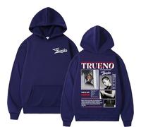 JNYEHSUI Sudadera con Capucha para Hombres Rapper Trueno Imprimir Patrones Manga Larga Casual Estilo Hip Hop Sudadera con Capucha Oversize Suelta Moda Amantes Streetwear-Navy Blue||4X_l