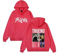 JNYEHSUI Sudadera con Capucha para Hombres Rapper Trueno Imprimir Patrones Streetwear Oversize Suelta Moda Amantes Manga Larga Casual Estilo Hip Hop Sudadera con Capucha-Red||4X_l