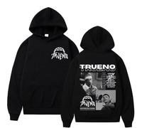 JNYEHSUI Sudaderas con Capucha para Hombres Trueno Cantante Imprimir Patrones Manga Larga Oversize Suelta Moda Amantes Hoodies Unisex Harajuku Sudaderas Calle Moda Sweatshirt-Black||4X_l