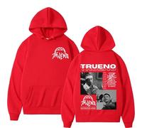JNYEHSUI Sudaderas con Capucha para Hombres Trueno Cantante Imprimir Patrones Manga Larga Oversize Suelta Moda Amantes Hoodies Unisex Harajuku Sudaderas Calle Moda Sweatshirt-Red||4X_l