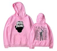 JNYEHSUI Sudaderas para Hombre Oversize Suelta Moda Amantes Hoodie Calle Moda Unisex Harajuku Sudaderas Maddox Batson 2D Imprimir Patrones Sudadera con Capucha para Hombres Mujeres Cosplay-Pink||l