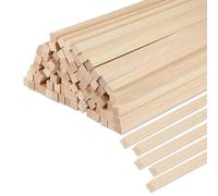 JNYUTEEN 100 Palitos de Madera para Manualidades, Varillas Cuadradas de Madera de 305 x 4 mm para Manualidades, Listones de Madera Cuadrados para Maquetas y Trabajos DIY