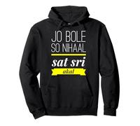 Jo Bole So Nihaal Sat Sri Akal Punjabi Sikh Gurmukhi Cita Sudadera con Capucha