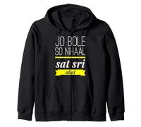 Jo Bole So Nihaal Sat Sri Akal Punjabi Sikh Gurmukhi Cita Sudadera con Capucha