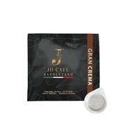 JO CAFÉ NAPOLETANO - Café en Monodosis GRAN CREMA - 70% Robusta 30% Arábica - Tueste Oscuro - Sabor Fuerte e Intenso - Alta Cafeína (3,86%) - Compatible con ESE 44mm (1, Gran Crema)