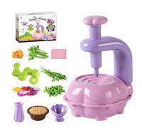 JOAASU Kit De Manualidades Florales Para Niños, Juguete Con Máquina Para Hacer Flores, Kit De Manualidades Con Flores De Tela, Regalo Creativo, Para Ramos De Niñas (Morado)