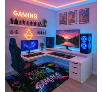 Joalpysm Felpa de cristal con 8 soportes para alfombras, 80 x 120 cm | Alfombra lavable para gamer con reverso antideslizante de plástico puntos, para sala de estar, dormitorio, habitación juvenil