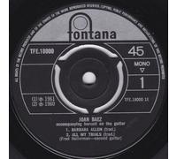 Joan Baez - Joan Baez Barbara Allen + 3 EP (no cover) UK 45 7" single