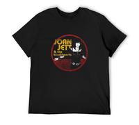 Joan Jett Jett Circle - Camiseta de algodón para hombre, color negro, Negro , M